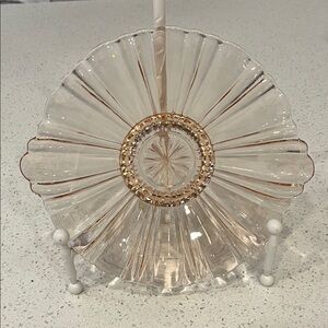 Anchor Hocking Vintage 1936 Pink Depression Glass Plate EUC